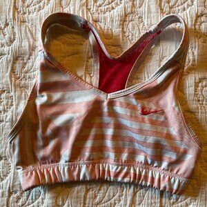 Nike Sports Bra S pink & white with mesh